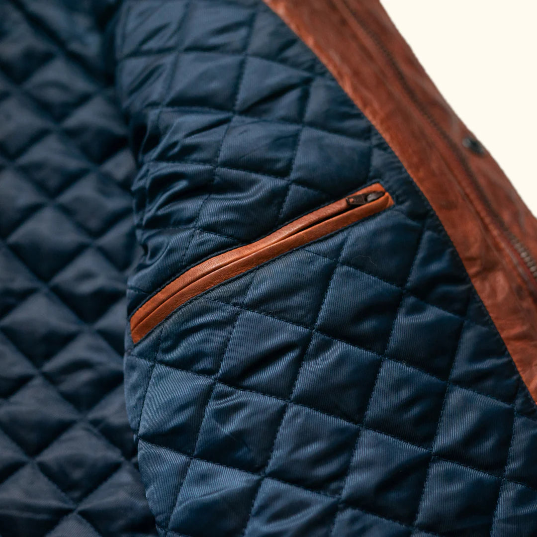 Highlands Quilted Leather Jacket..