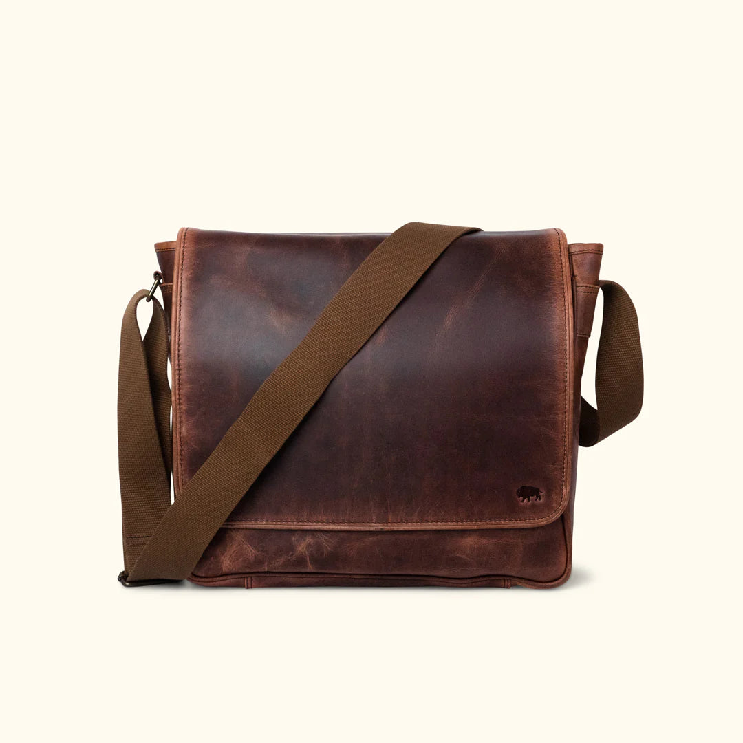Roosevelt Buffalo Leather Satchel Messenger Bag