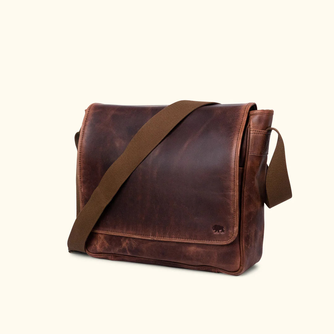 Roosevelt Buffalo Leather Satchel Messenger Bag