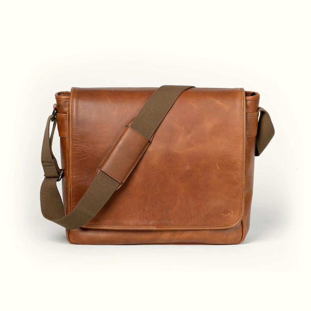 Roosevelt Buffalo Leather Satchel Messenger Bag