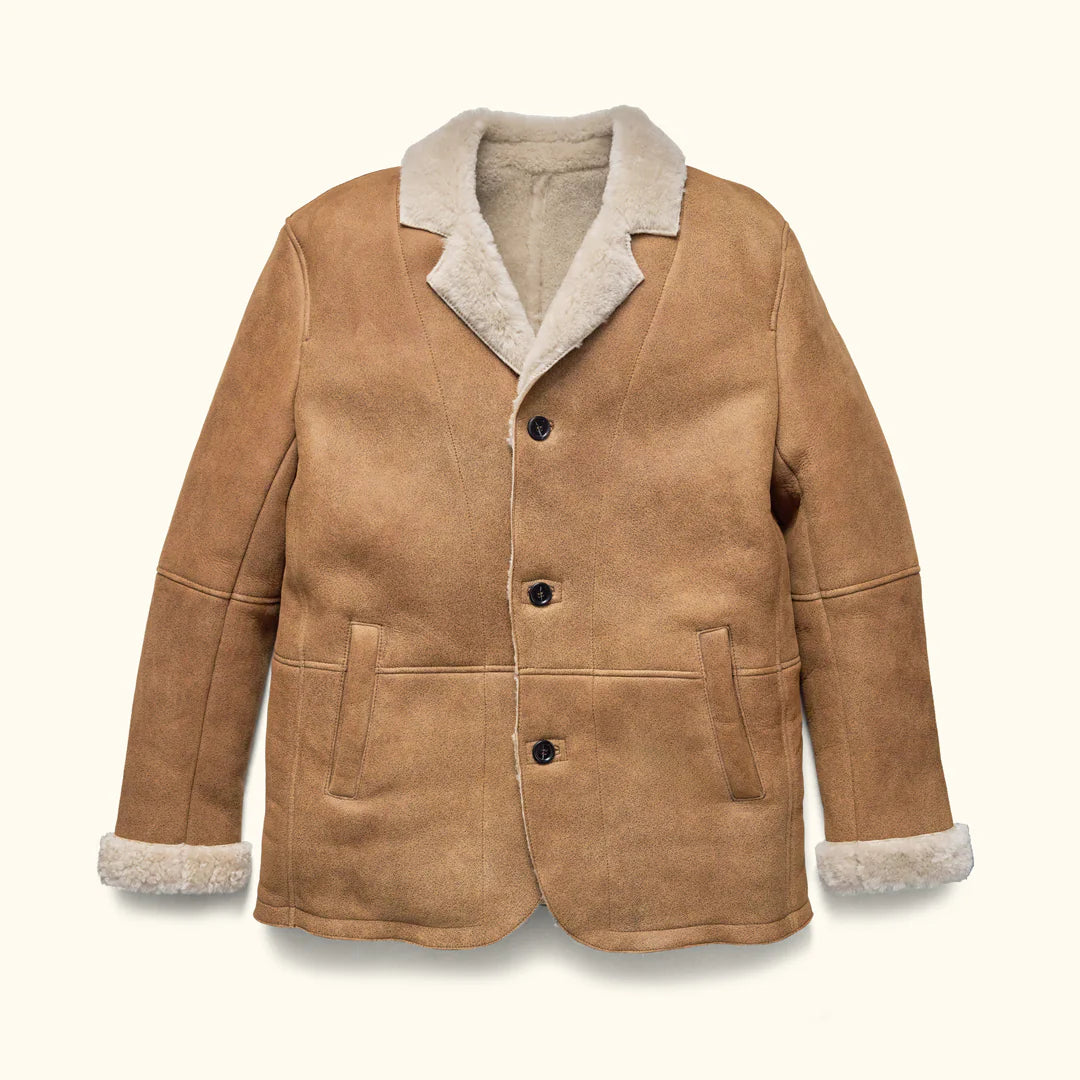Big Sky Shearling Leather Blazer