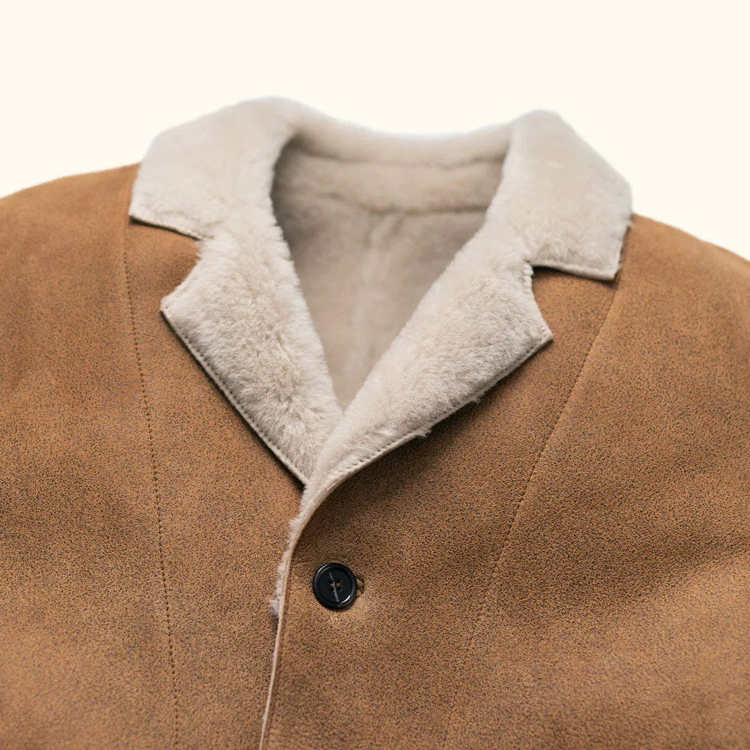 Big Sky Shearling Leather Blazer
