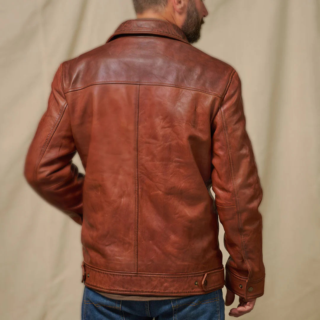 Western Elkhorn Leather Jacket.