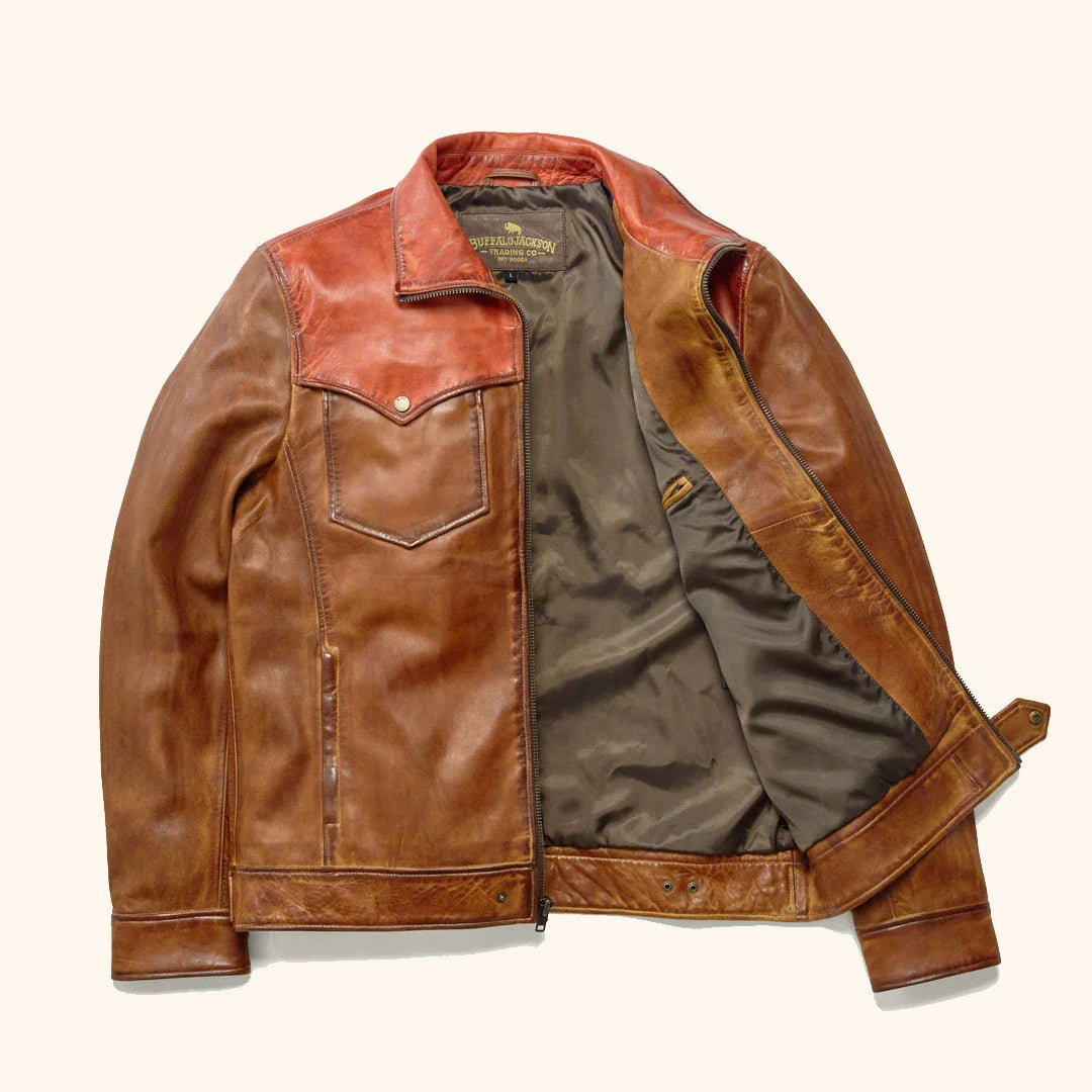 Western Elkhorn Leather Jacket.