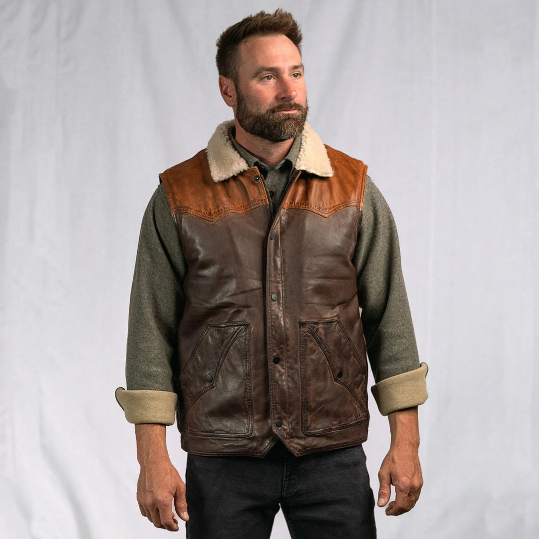 Jackson Leather Sherpa Vest
