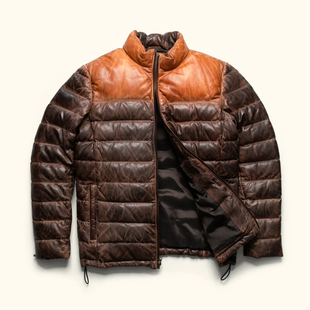 Bridger Leather Down Jacket..