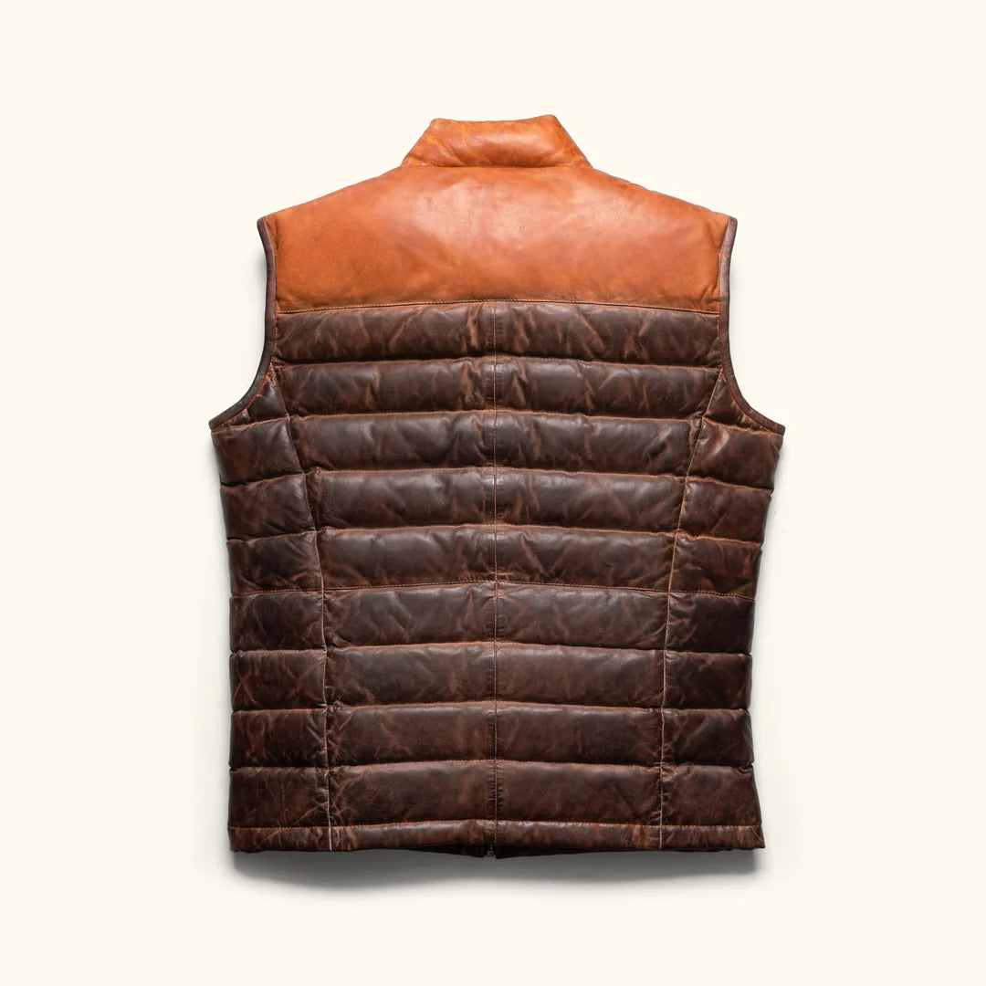 Bridger Leather Down Vest.