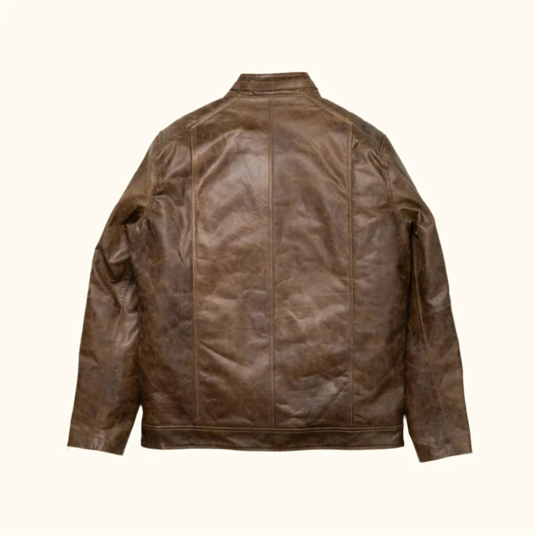 Cafe Racer Leather Jacket