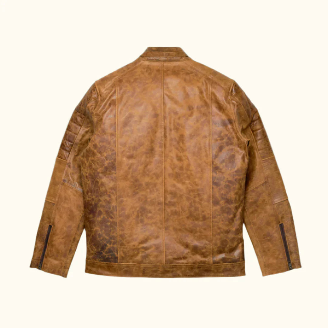 Cafe Racer Leather Jacket