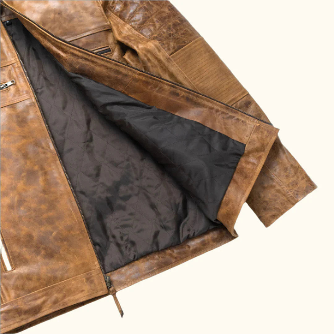 Cafe Racer Leather Jacket