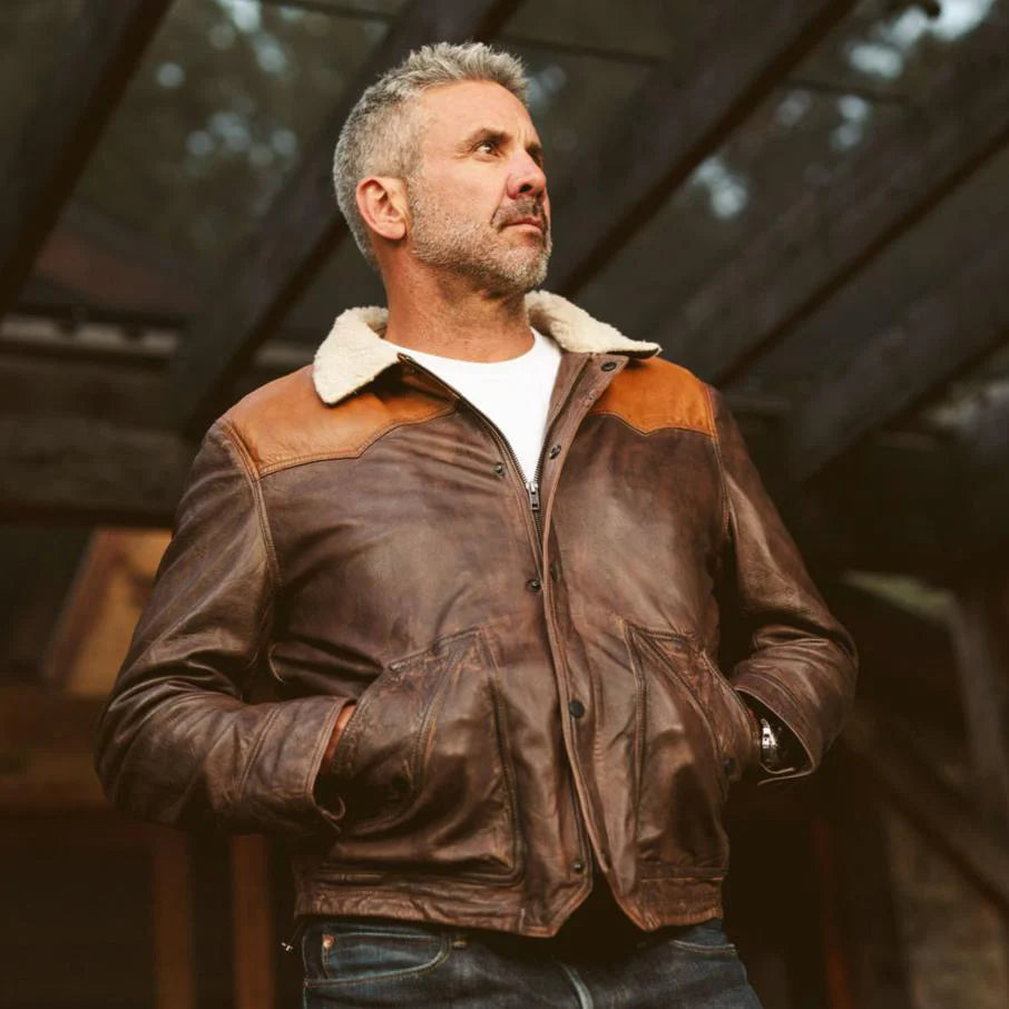 Jackson Leather Sherpa Jacket