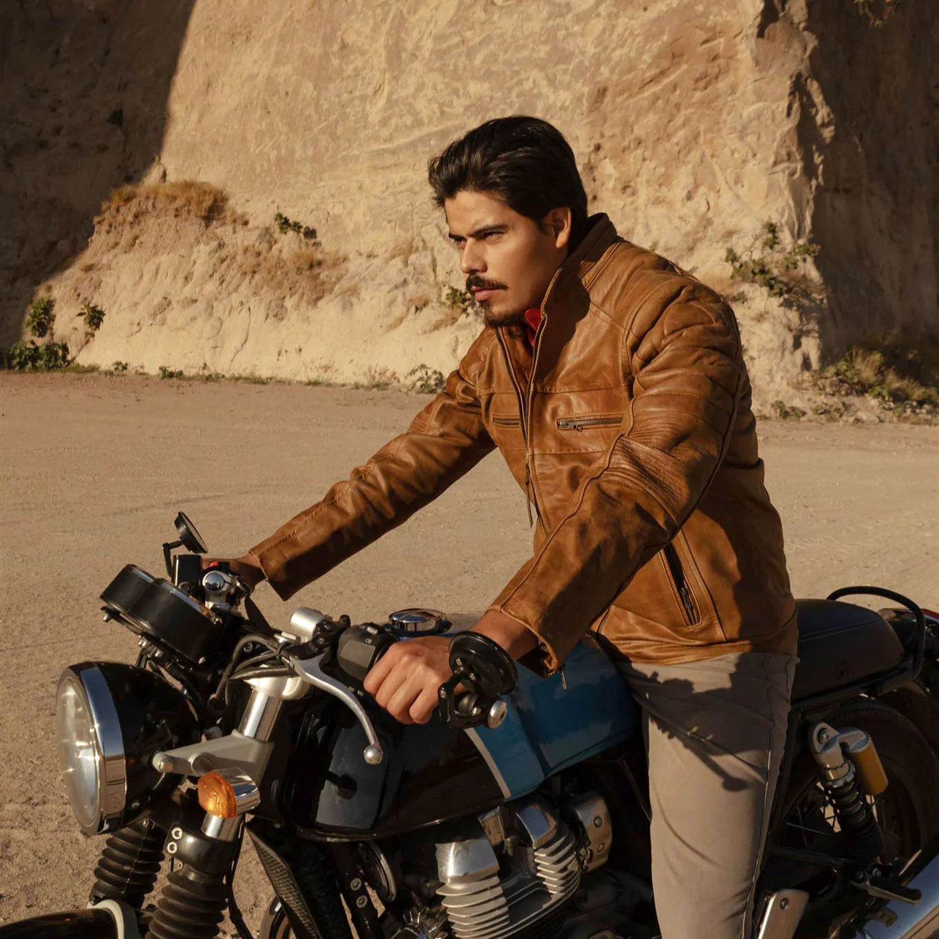 Cafe Racer Leather Jacket