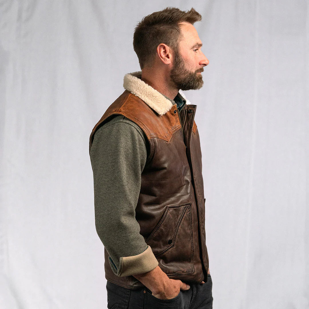 Jackson Leather Sherpa Vest