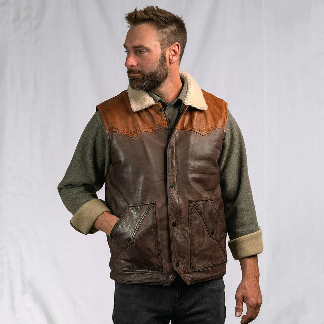 Jackson Leather Sherpa Vest