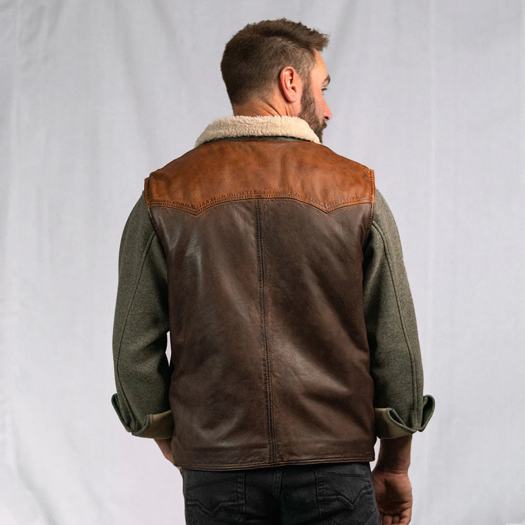 Jackson Leather Sherpa Vest