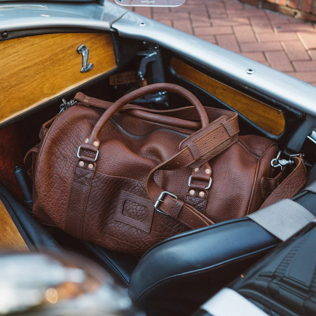 Ryder Reserve Bison Leather Travel Duffle Bag