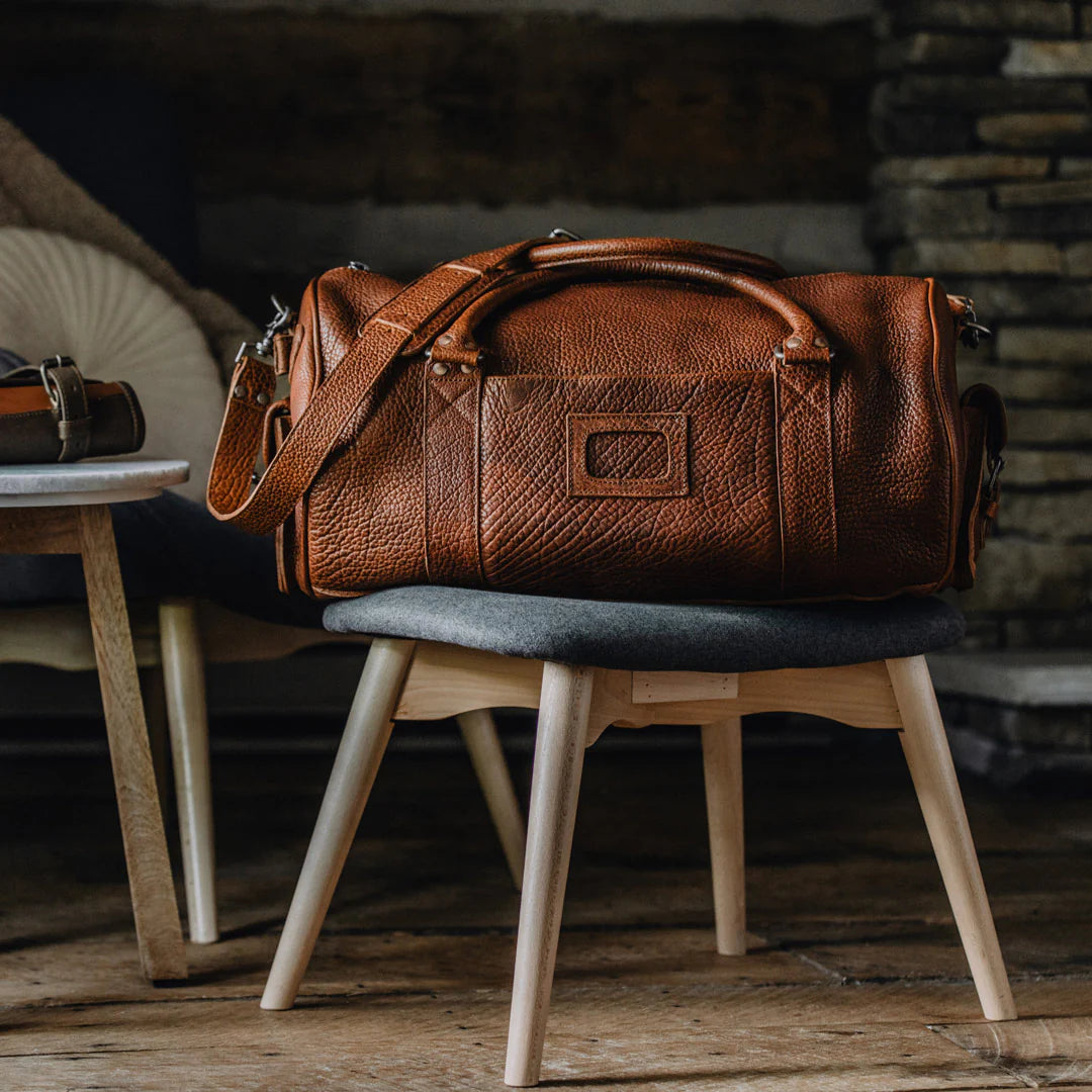 Ryder Reserve Bison Leather Travel Duffle Bag