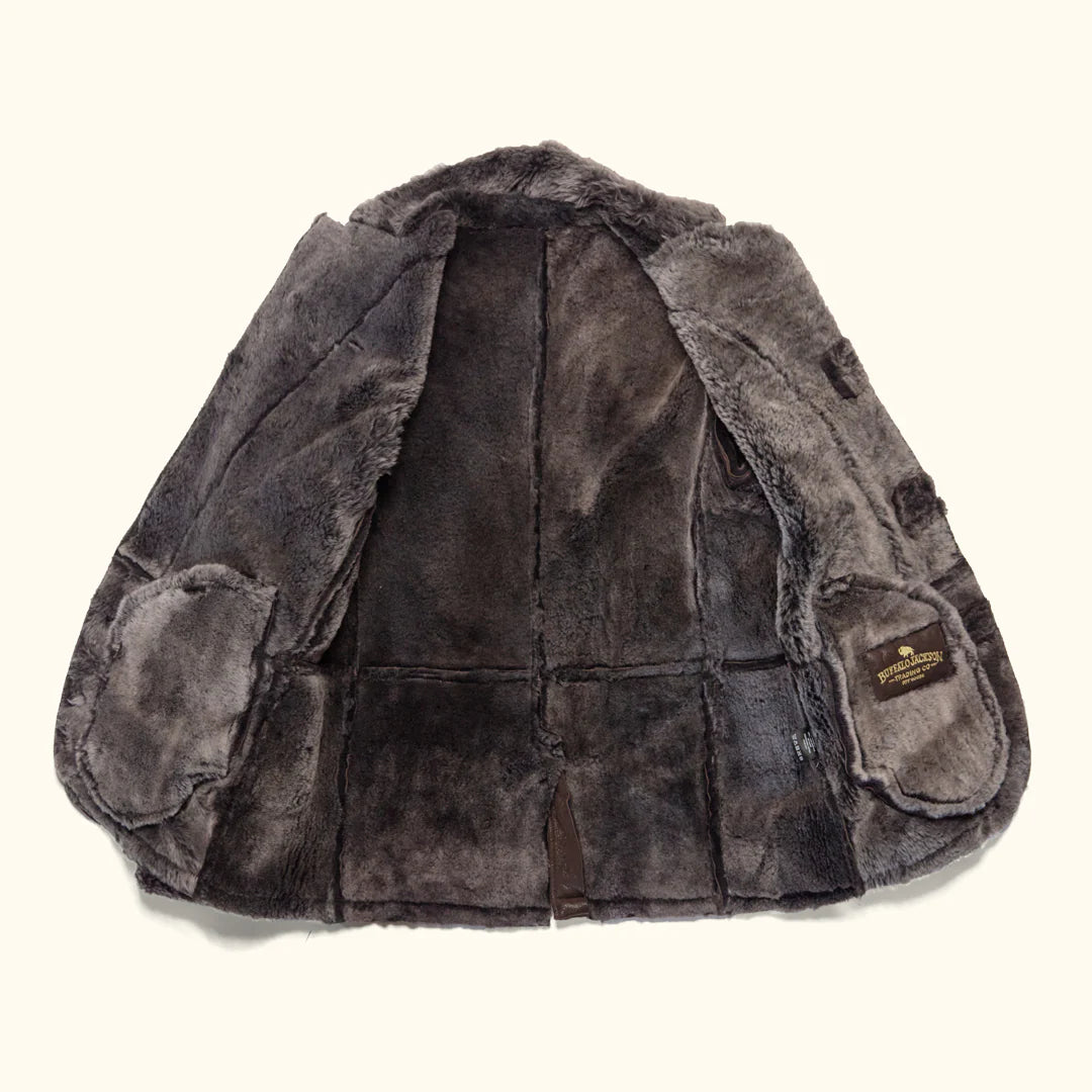 Big Sky Shearling Leather Blazer.