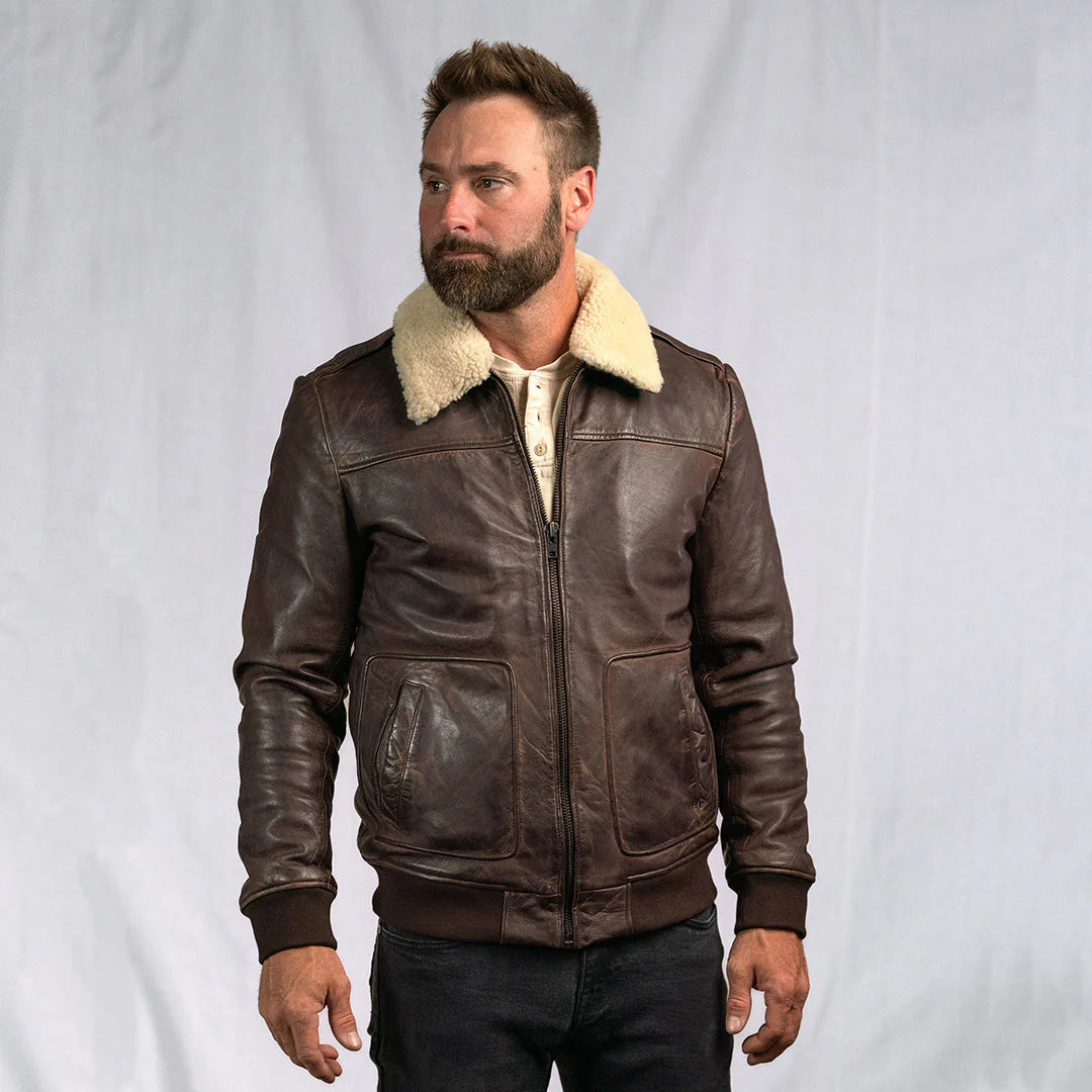 Maverick Leather Bomber Jacket