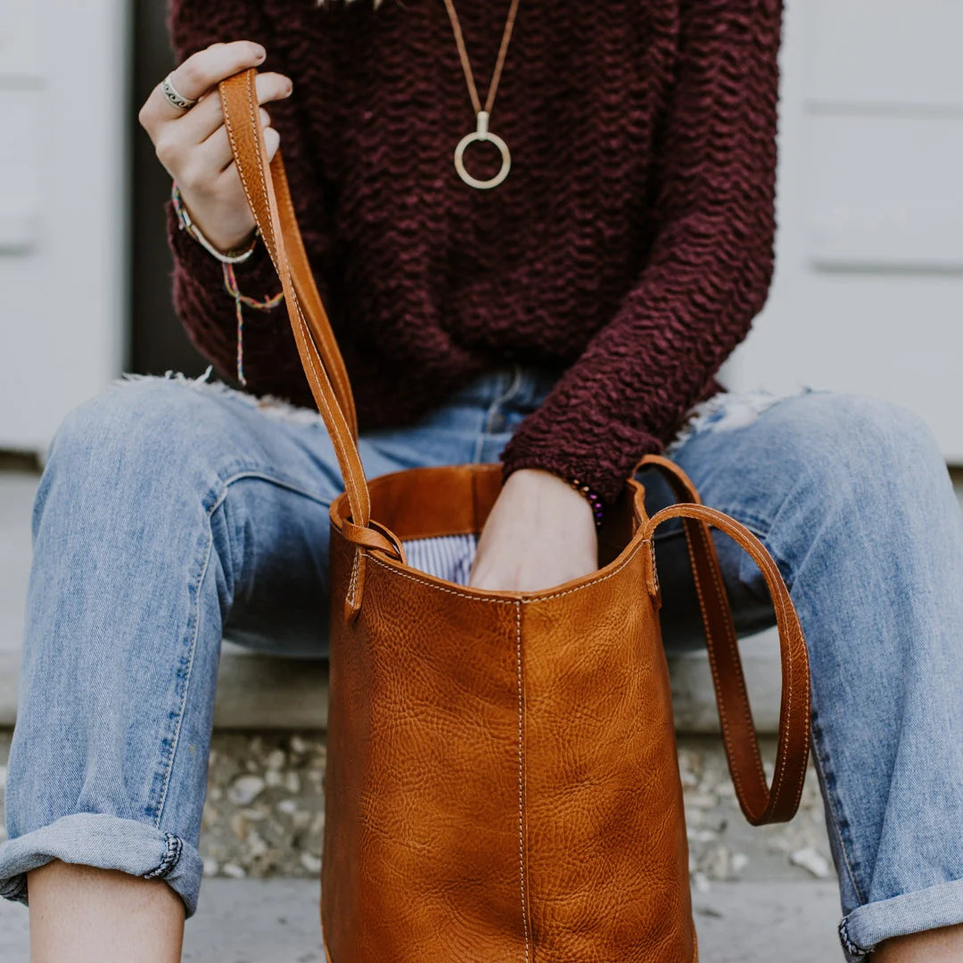 Madison Leather Tote Bag