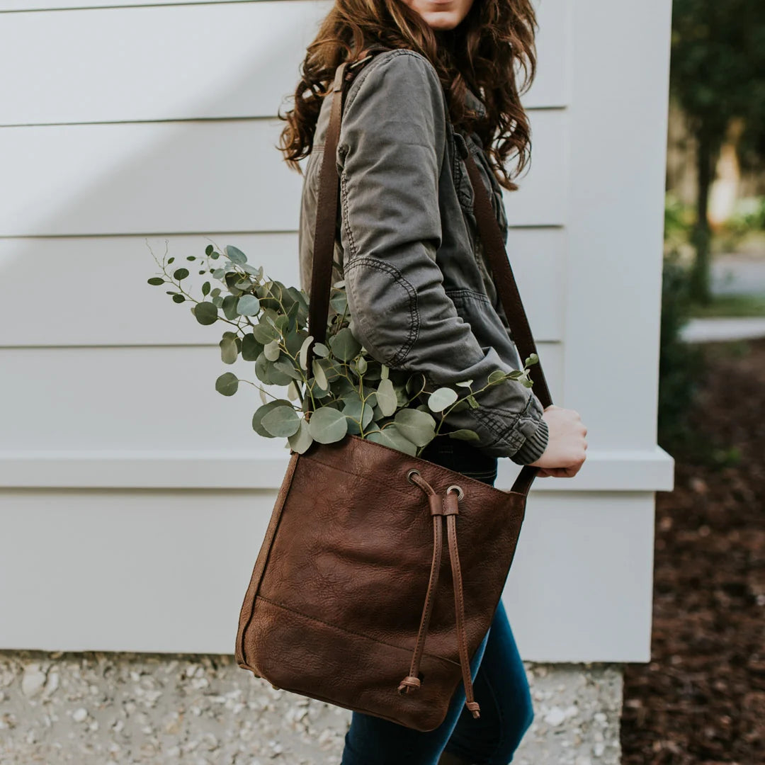 Madison Leather Bucket Bag