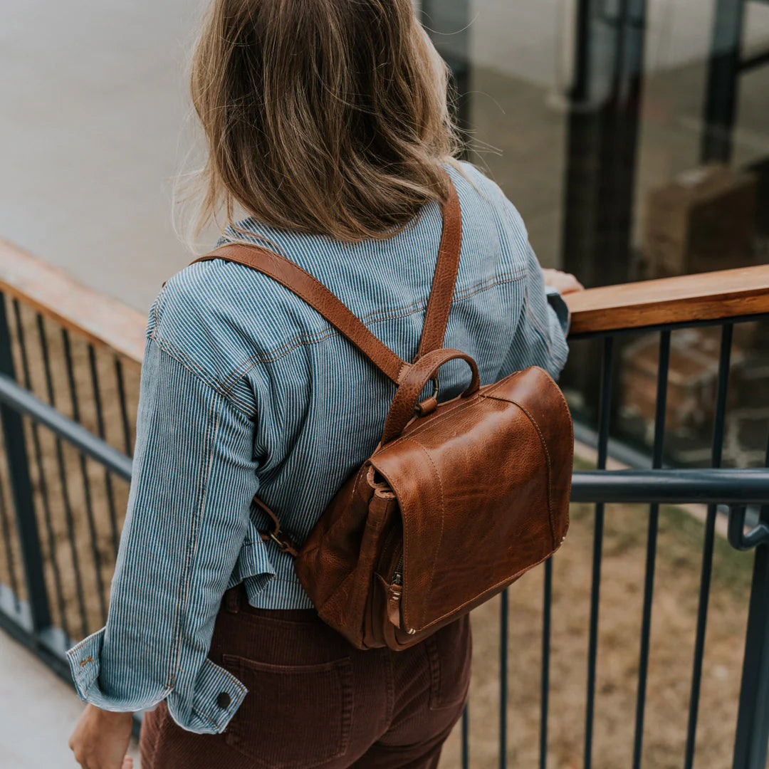 Walker Small Leather Backpack