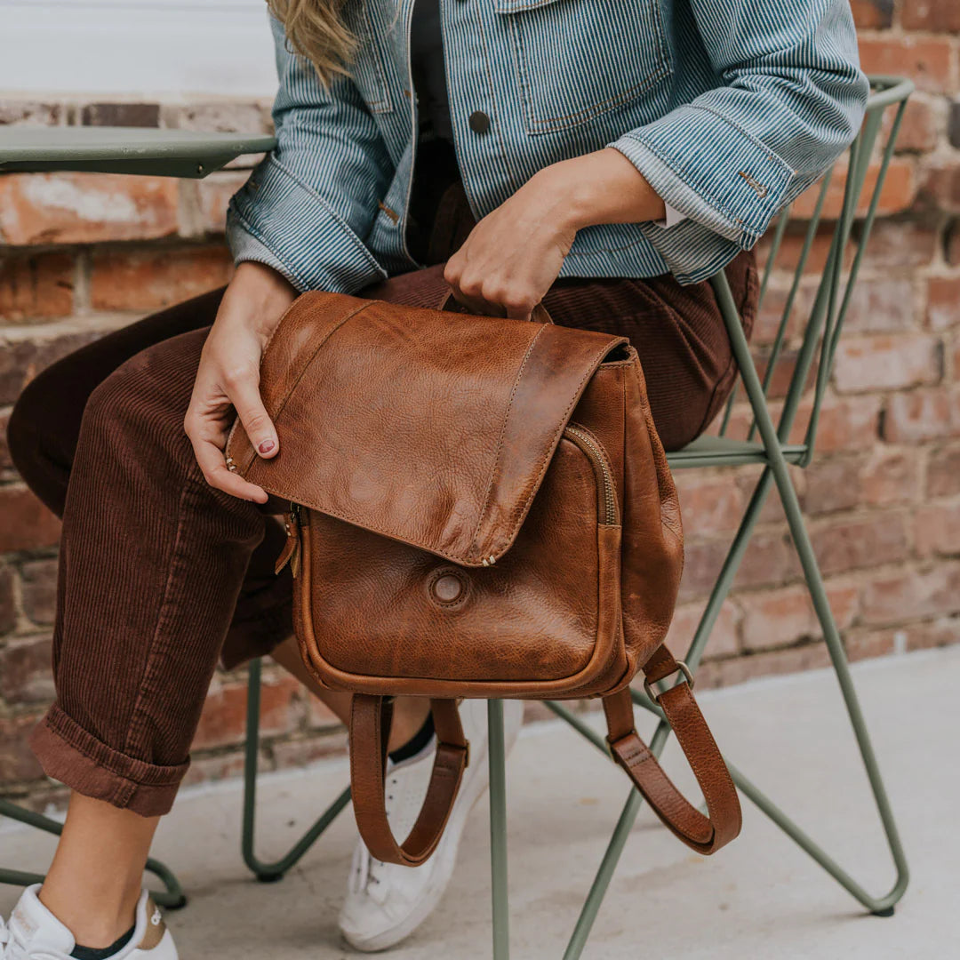 Walker Small Leather Backpack