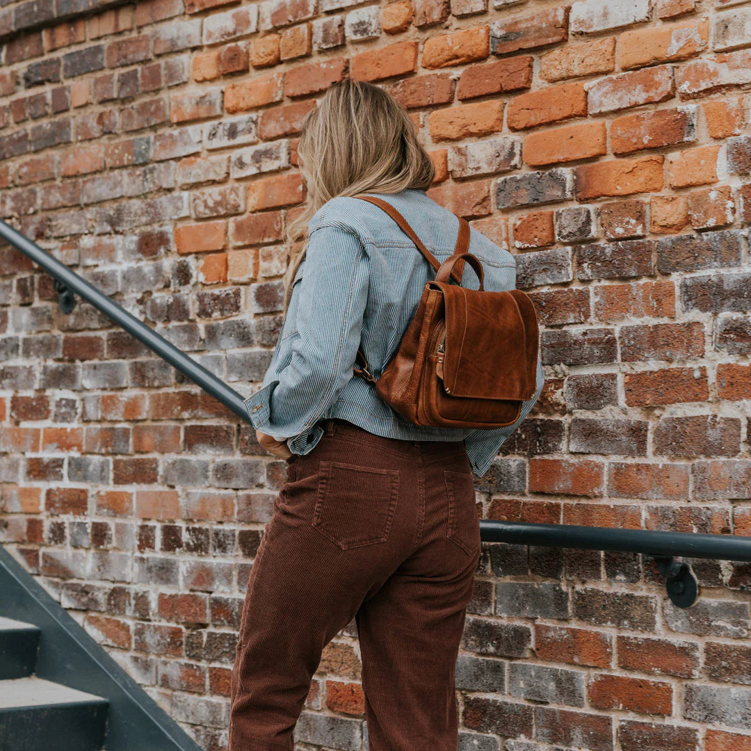 Walker Small Leather Backpack